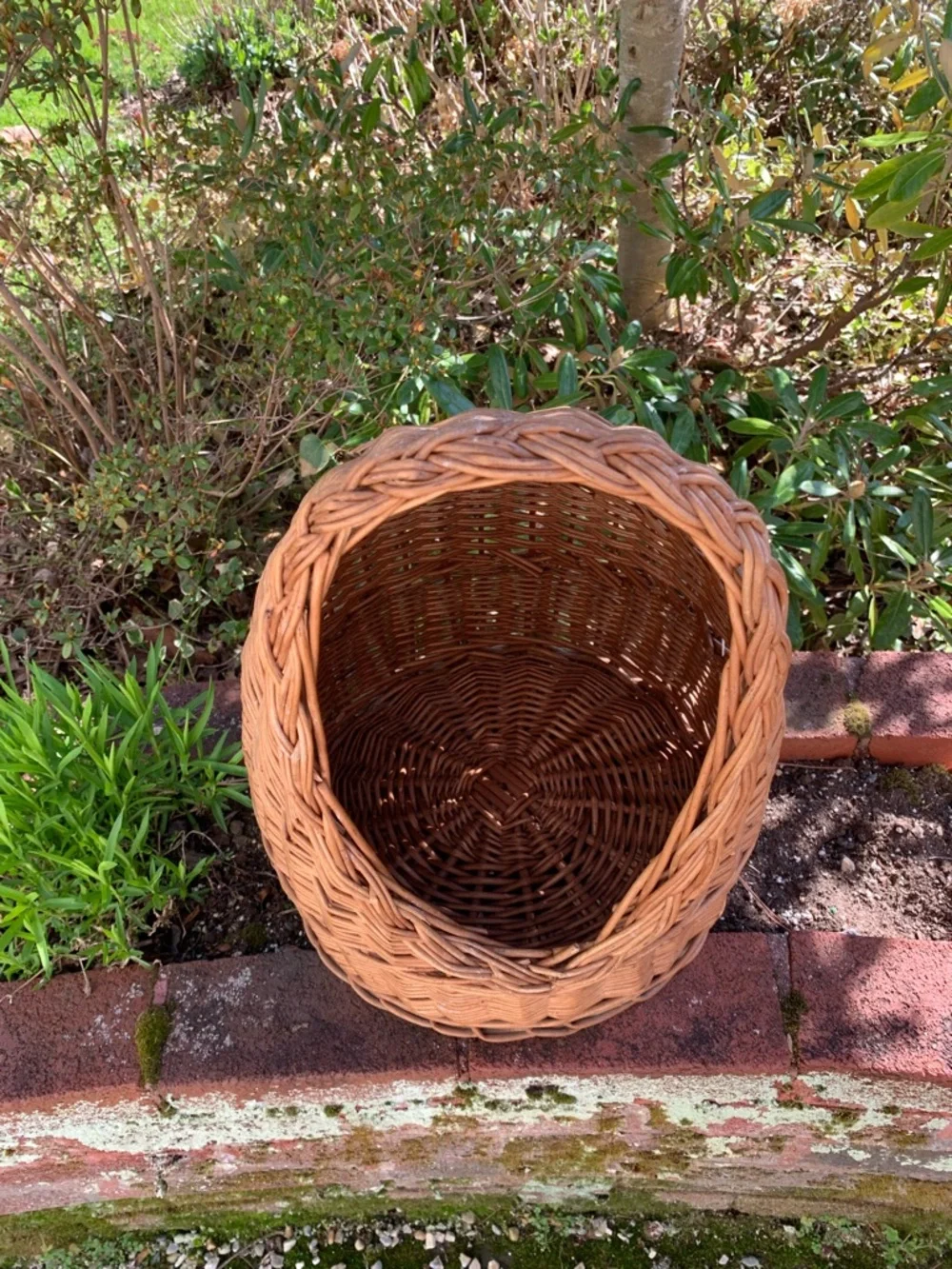 Vintage Wicker Woven Natural Brown Pet Basket
